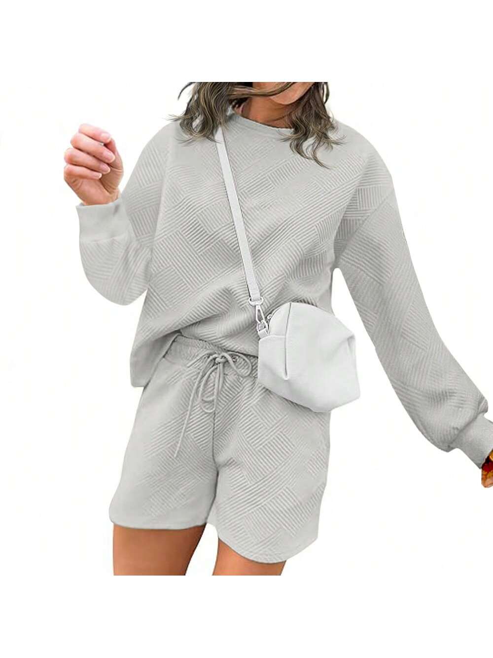 Women 2 Piece Outfits Sweat Shorts Set Two Piece Lounge Sets Matching Casual Clothing Comfy Suit