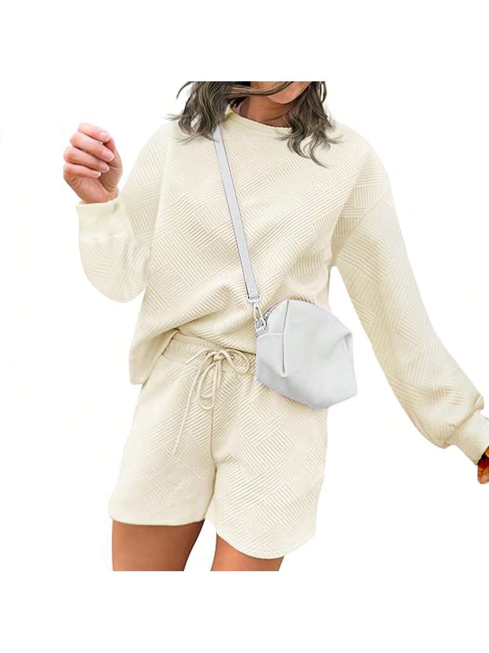 Women 2 Piece Outfits Sweat Shorts Set Two Piece Lounge Sets Matching Casual Clothing Comfy Suit