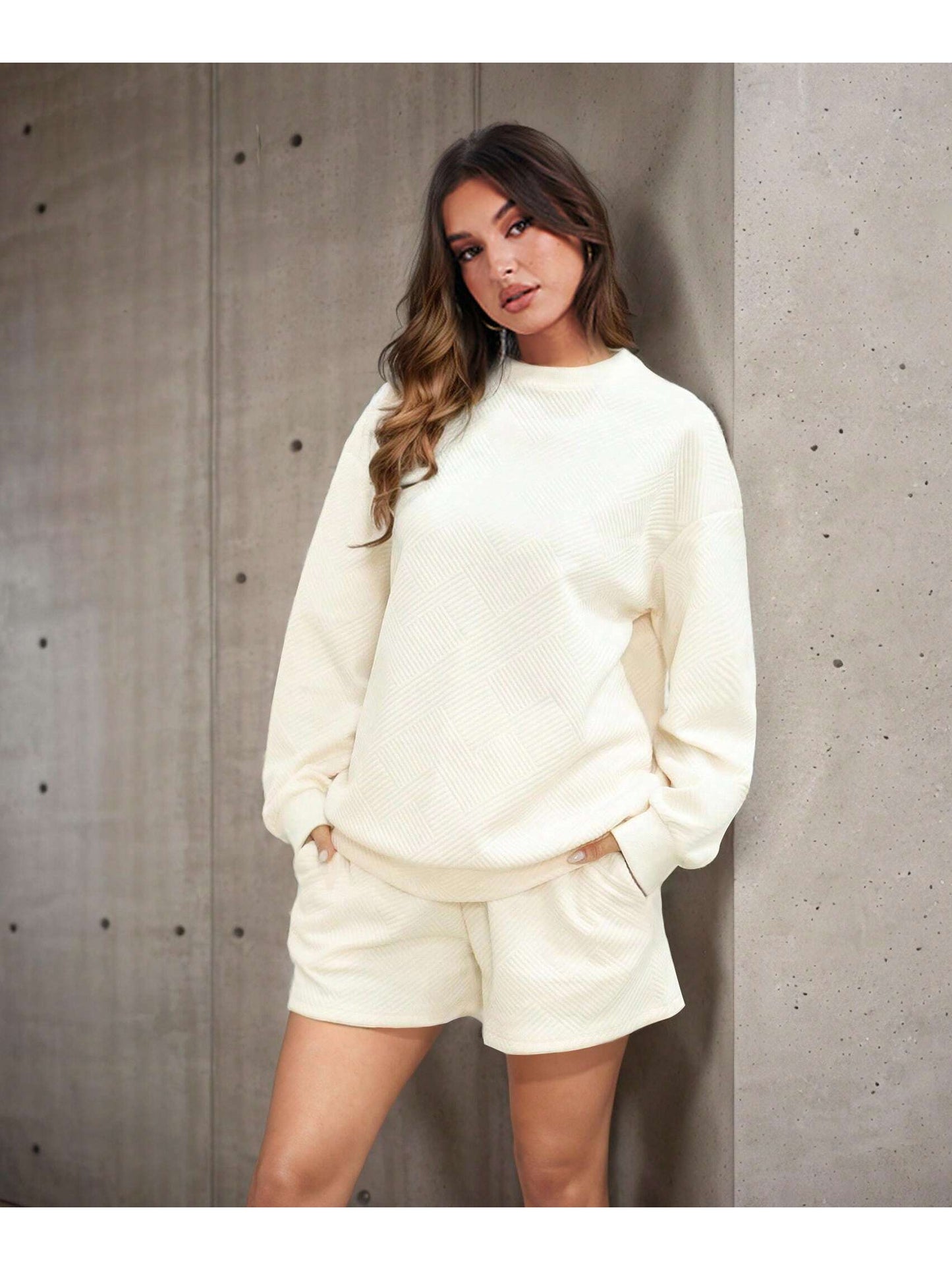 Women 2 Piece Outfits Sweat Shorts Set Two Piece Lounge Sets Matching Casual Clothing Comfy Suit