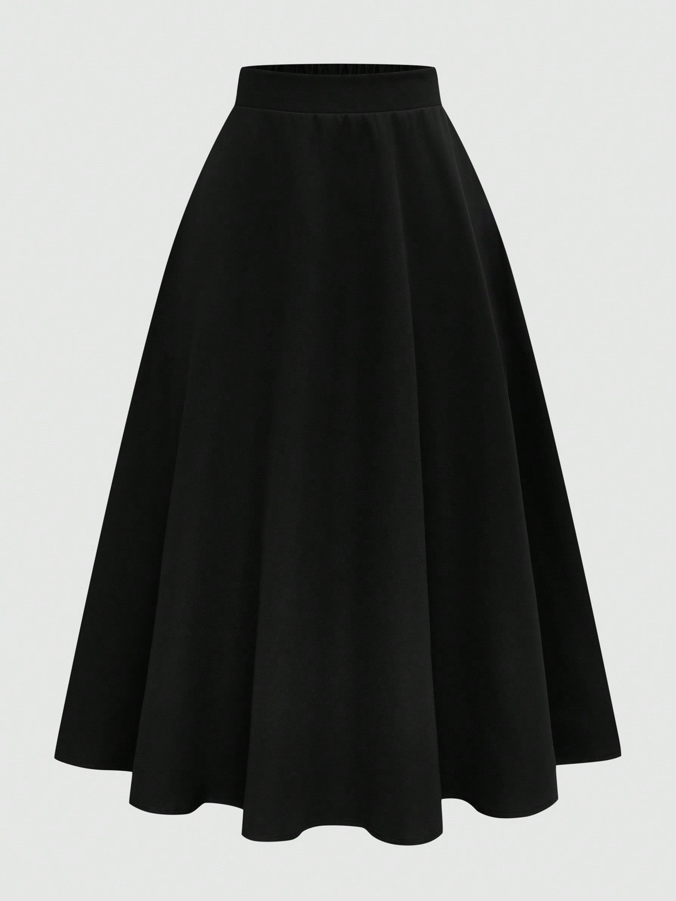 Clasi Plus Size Women Business Casual 2-Piece Set: Collared Waist Cinched Blazer & Pleated Mid-Length Skirt