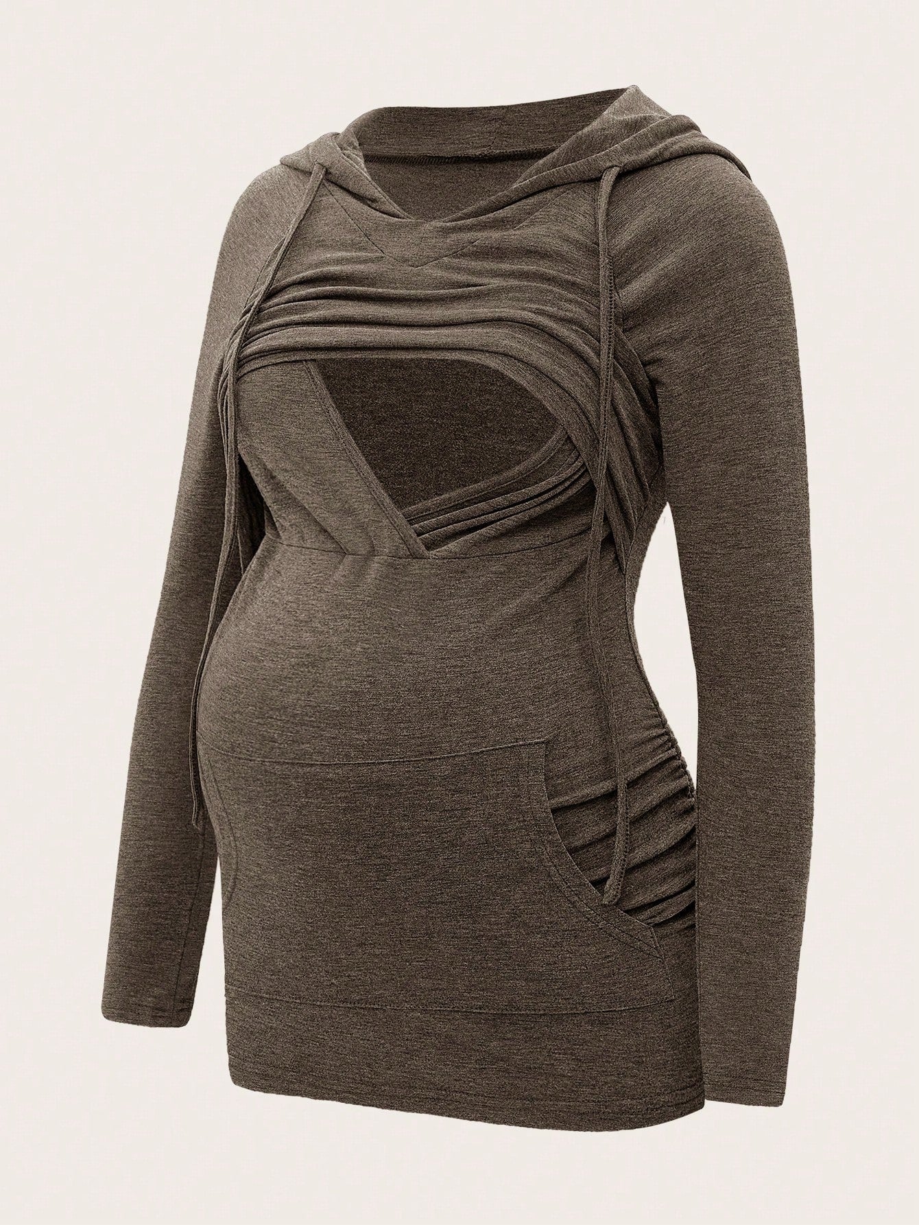 Maternity Long Sleeve Hooded Nursing Clothes