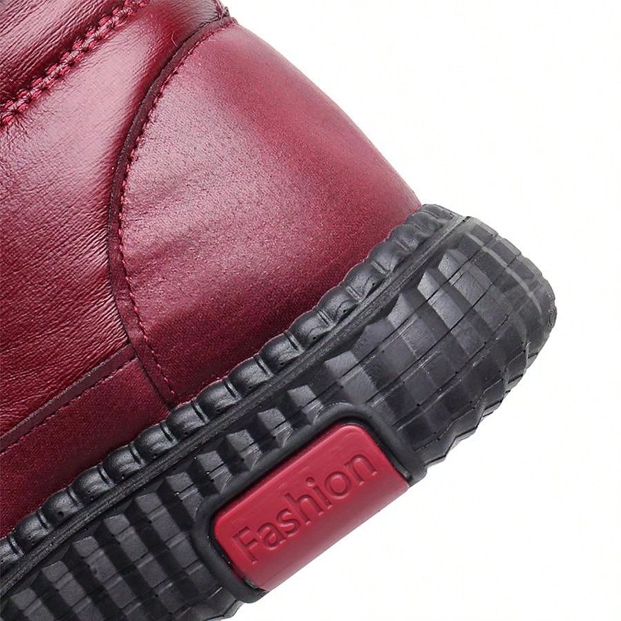 New Fashion Women's Winter Running Shoes, Versatile Casual Sports Sneakers, Plush & Thick Warm Boots, Round Toe, PVC Sole, Anti-Slip Comfortable, Waterproof & Durable, Suitable For Lovely Ladies TM88