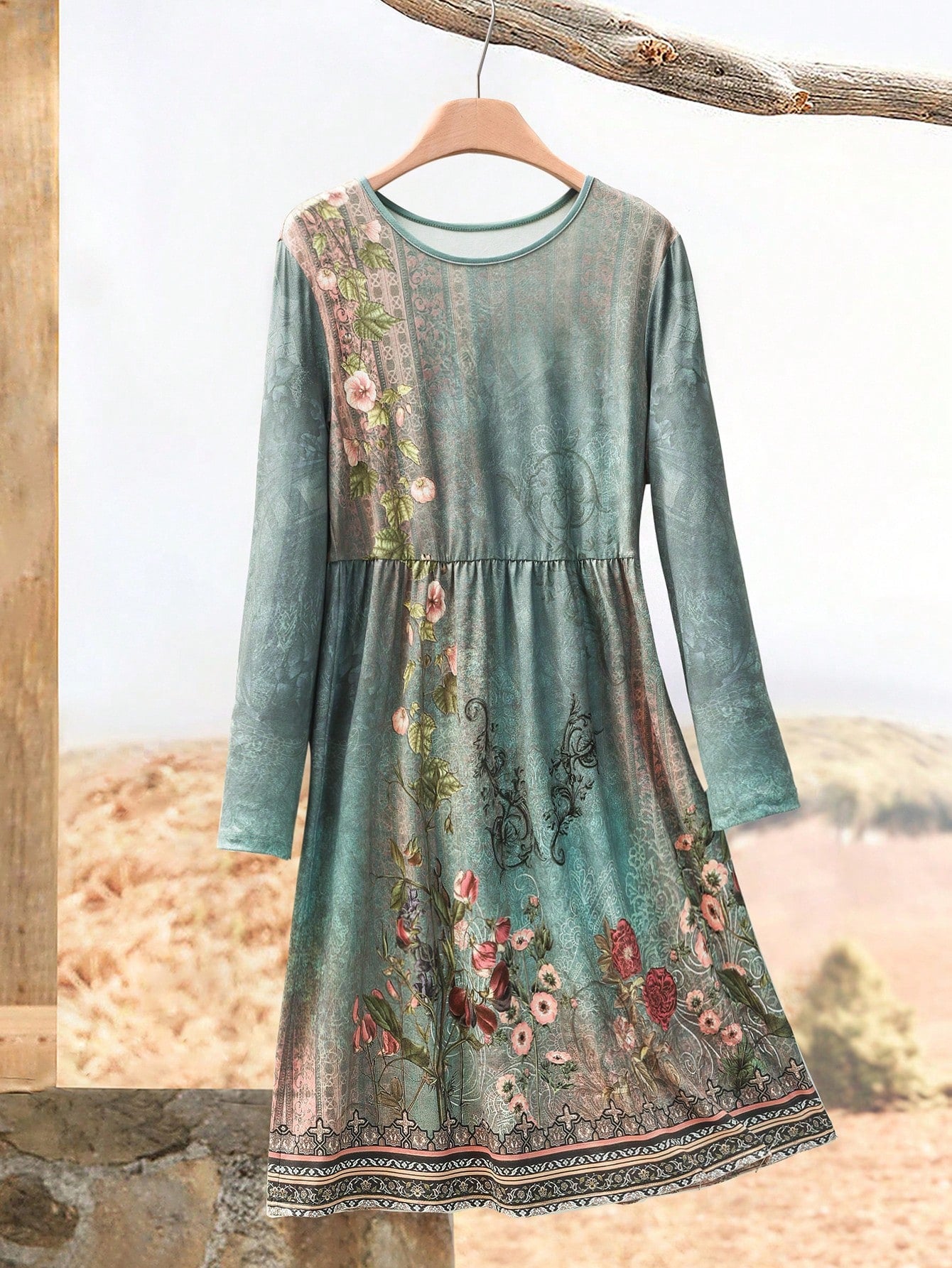 RusticEase Women Casual Color Block Striped Mini Dress For Autumn