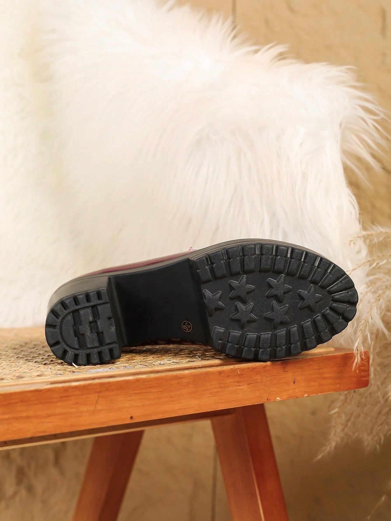 Women's Bow Decor Chunky Heeled Slip-On Loafers, Dressy Patent Leather Work Pumps, Mid-Heel Square Toe Oxfords