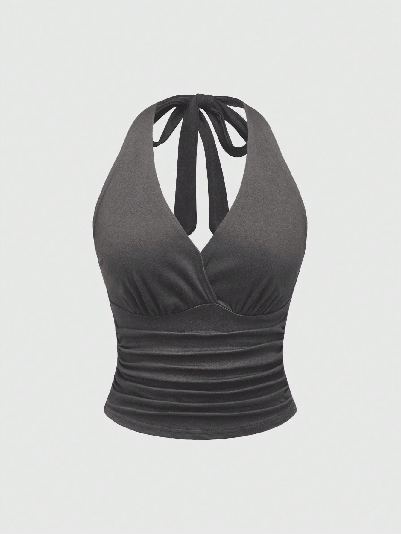 ROMWE Grunge Punk Y2K Leopard Print Halter Neck Top For Women, School