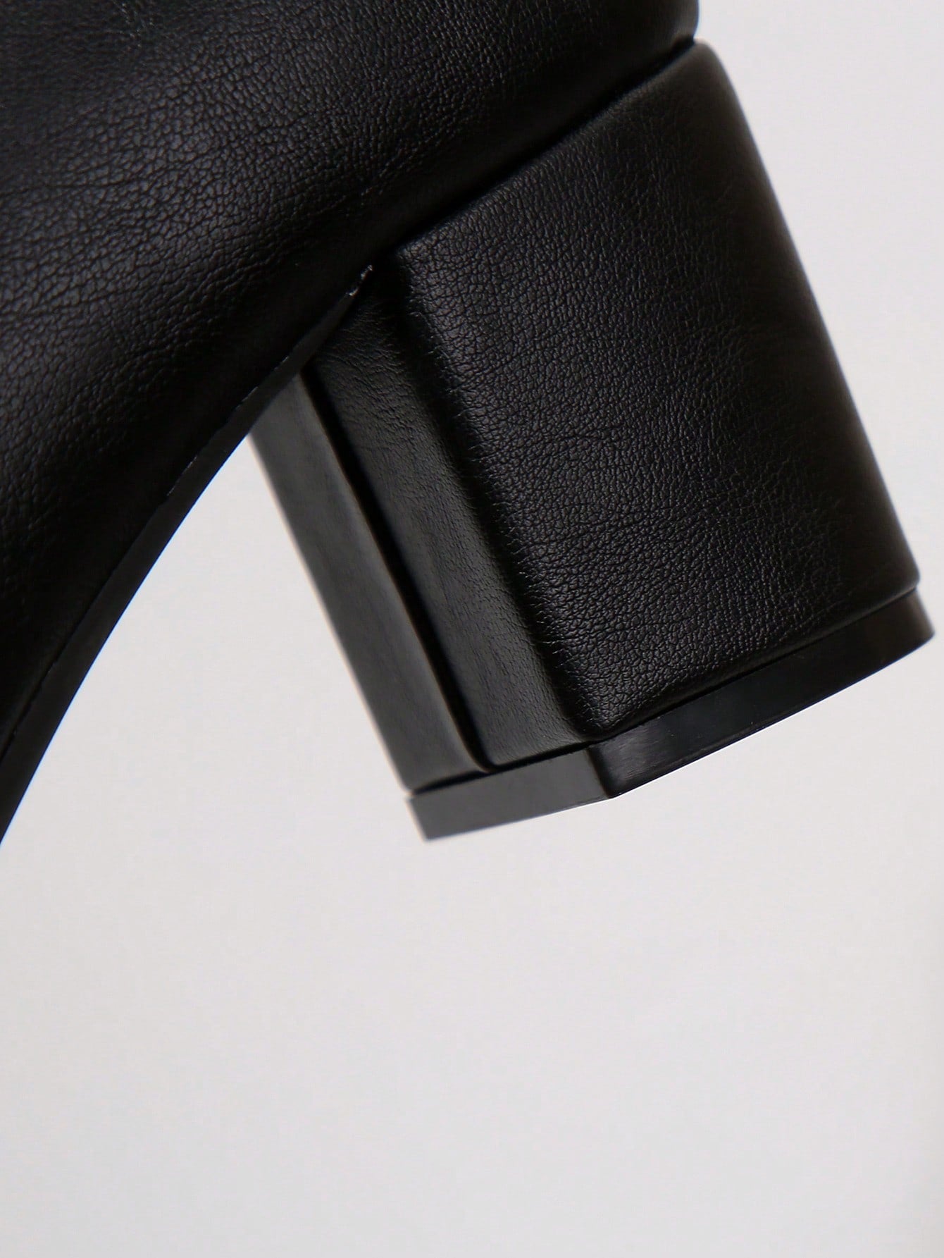 Kendall Jenner Inspired Square Toe High Shaft Tall Boots, Leather-Look, Thick Heel, Slim Fit, Warm Lining, Women Autumn/Winter Riding Boots