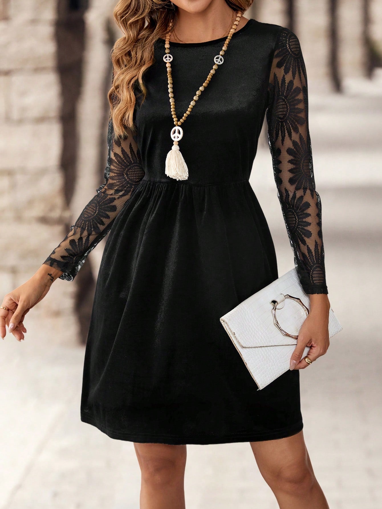 RusticEase Women Casual Color Block Striped Mini Dress For Autumn