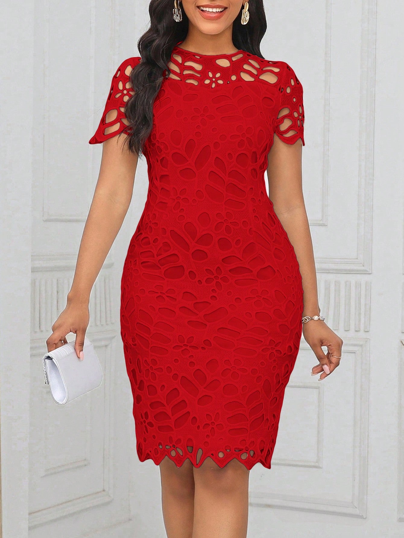 Lady Summer Wedding Guest Dress Women's White Milk Silk Bodycon Gown Wedding Reception Gown Dress