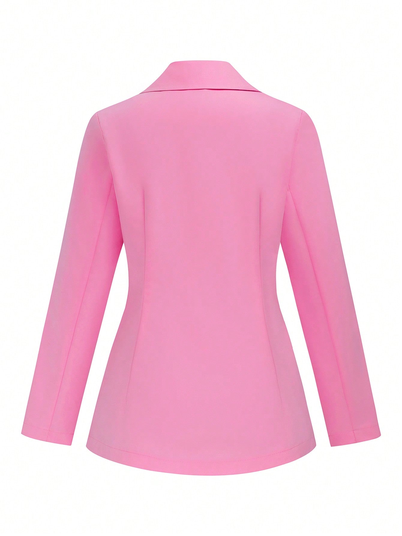 Clasi Women Solid Color Double-Breasted Long Sleeve Blazer And Pant Suit Set