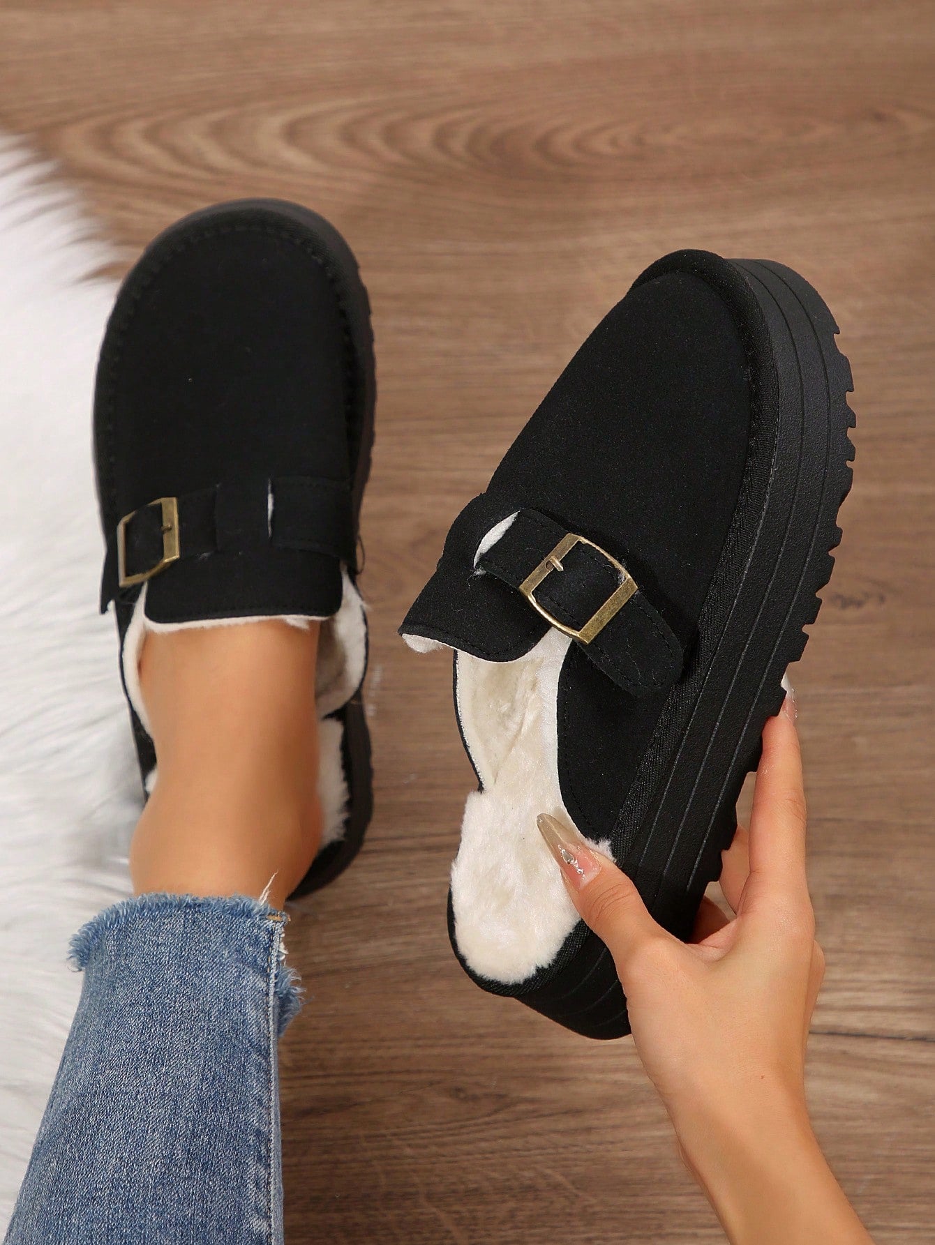 Women's Slip-On Platform Loafers With Chunky Heels For Casual Comfort