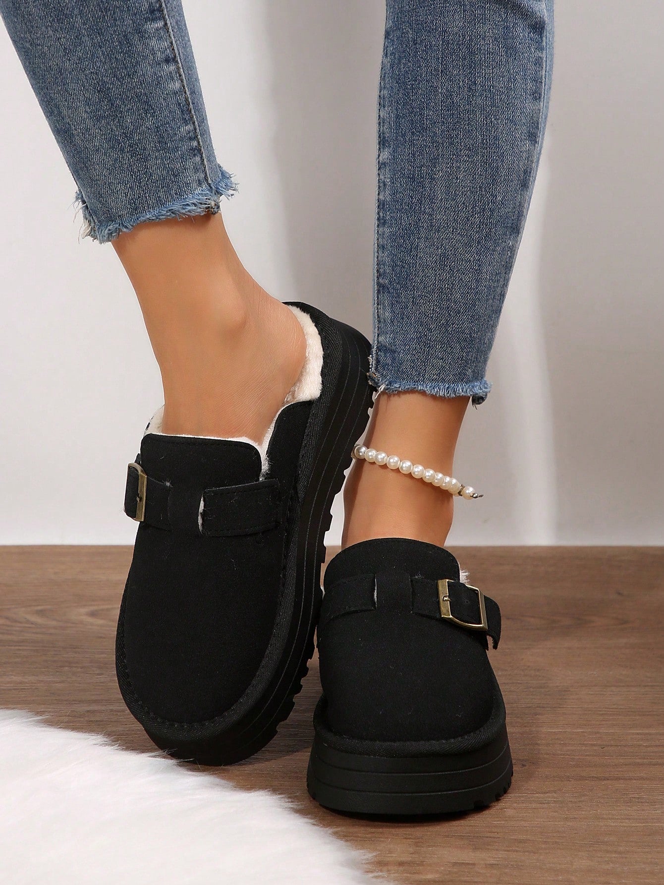Women's Slip-On Platform Loafers With Chunky Heels For Casual Comfort
