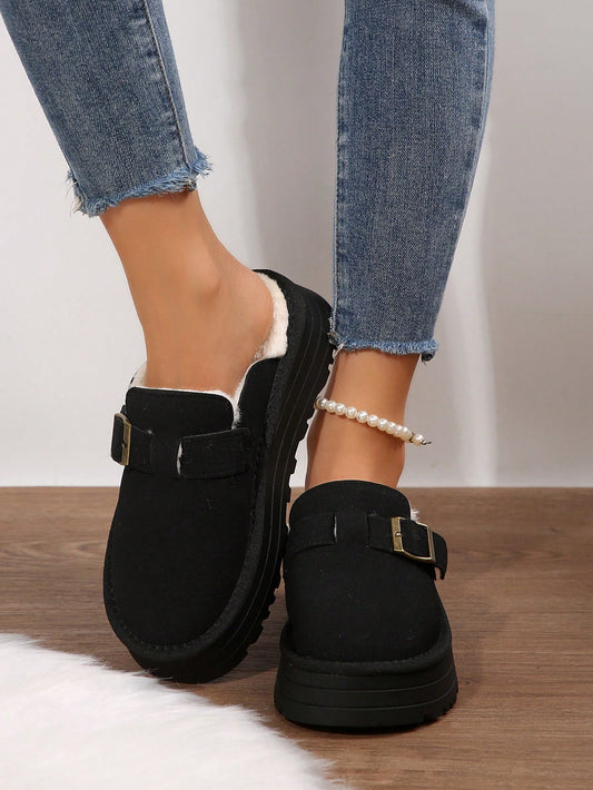 Women's Slip-On Platform Loafers With Chunky Heels For Casual Comfort
