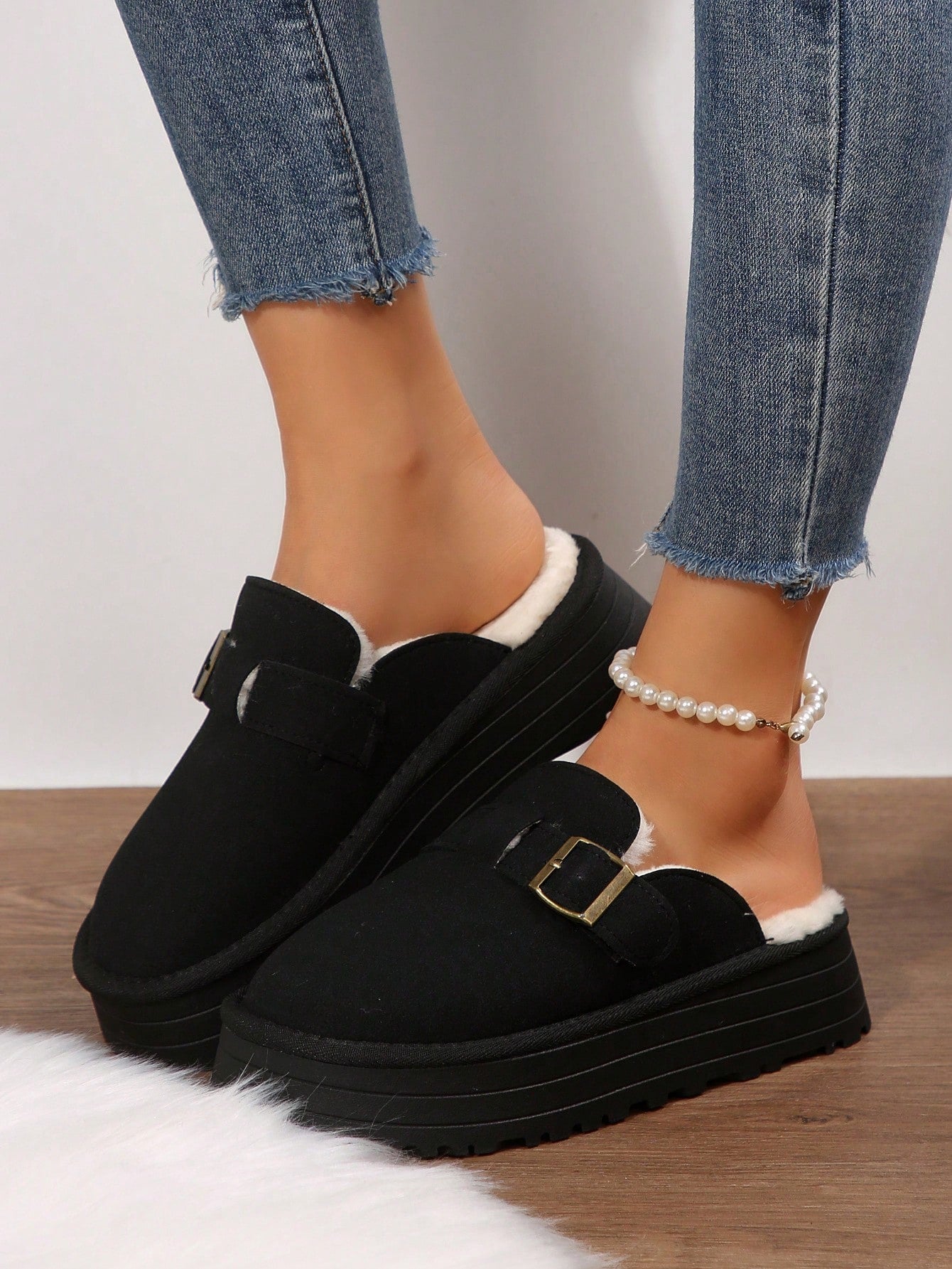 Women's Slip-On Platform Loafers With Chunky Heels For Casual Comfort