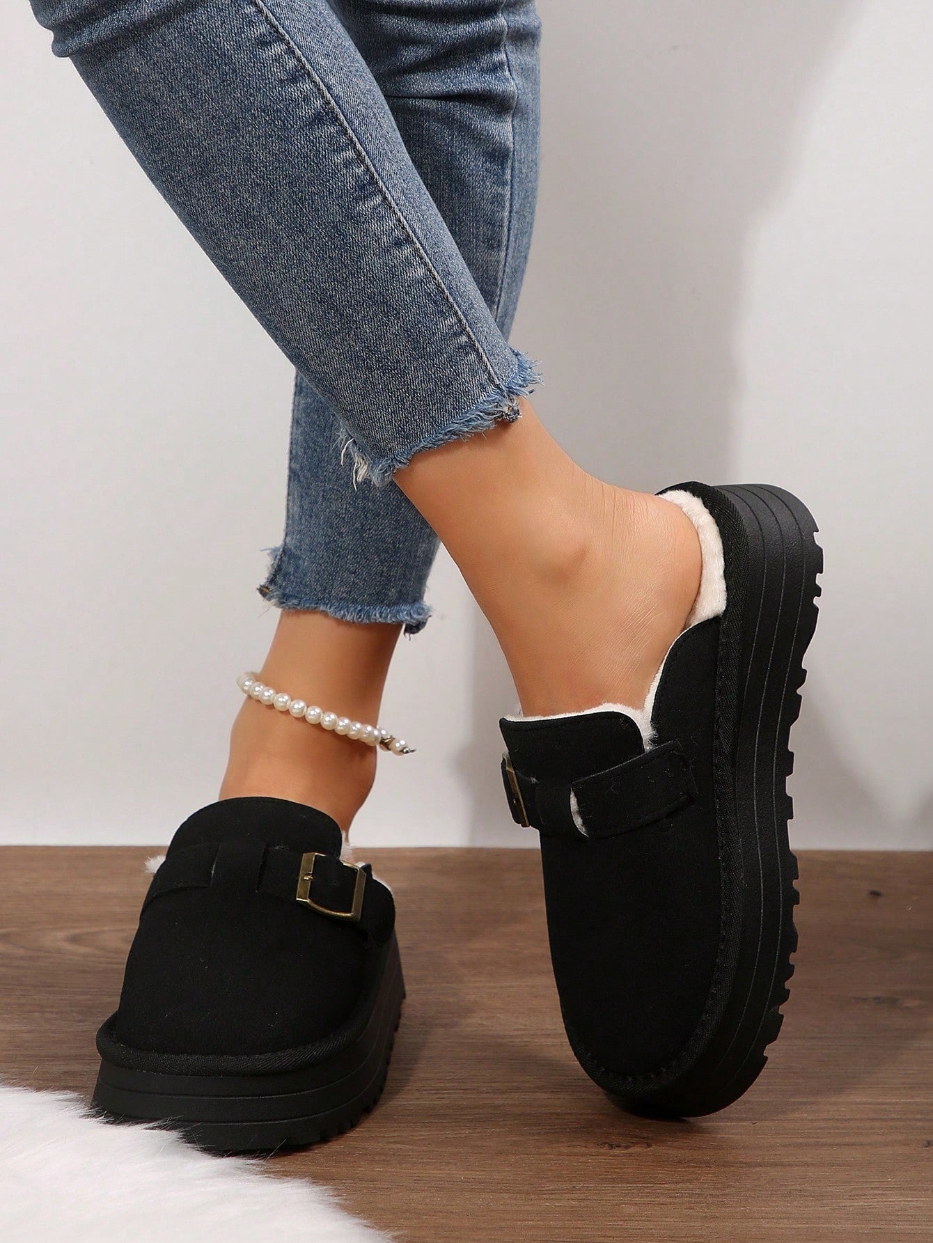 Women's Slip-On Platform Loafers With Chunky Heels For Casual Comfort