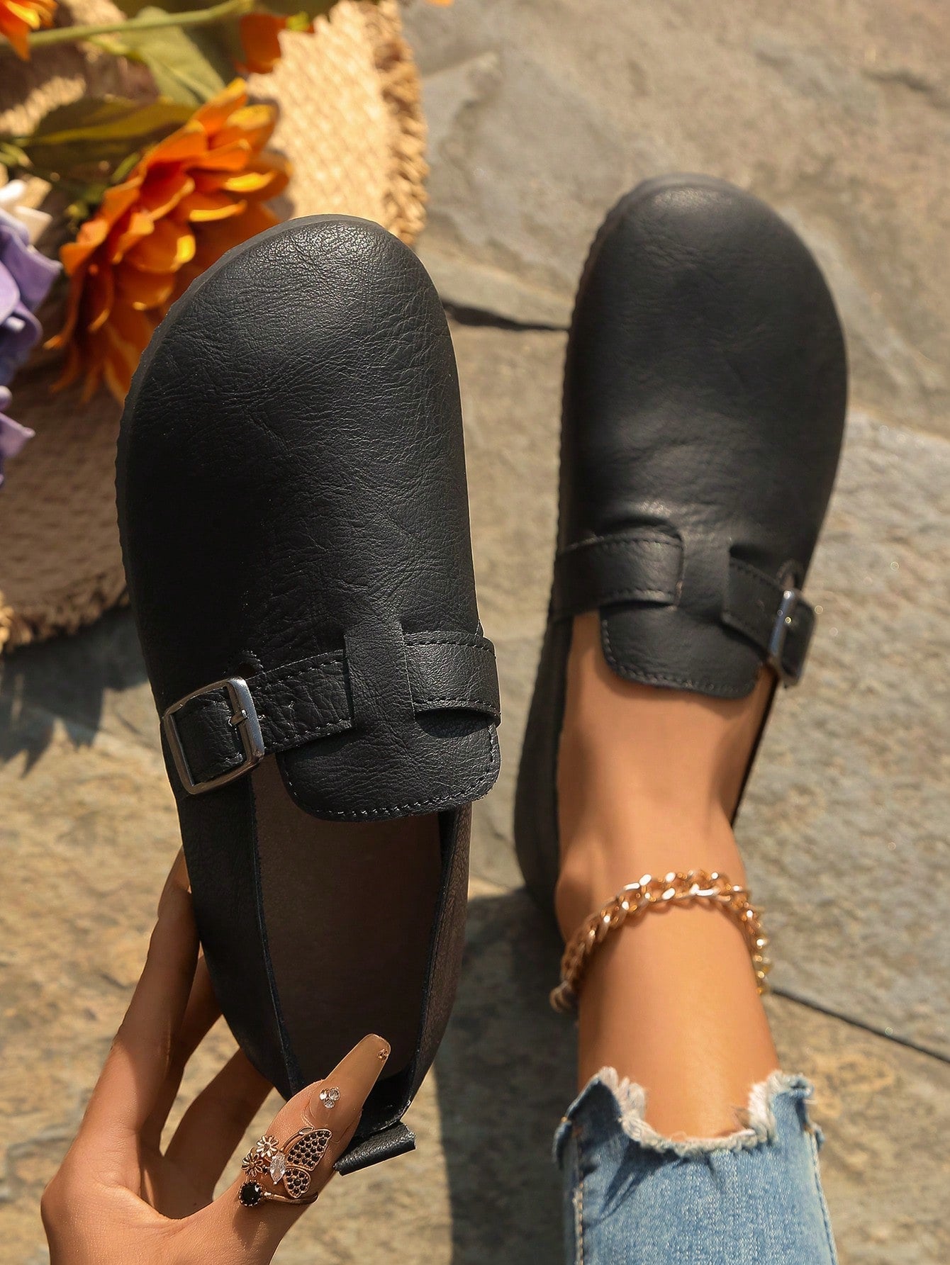 Women's Fall Flat Slip-On Shoes, New Spring & Summer Soft & Comfortable Round Toe Lightweight Casual Loafers, Daily Wear Halloween Accessories