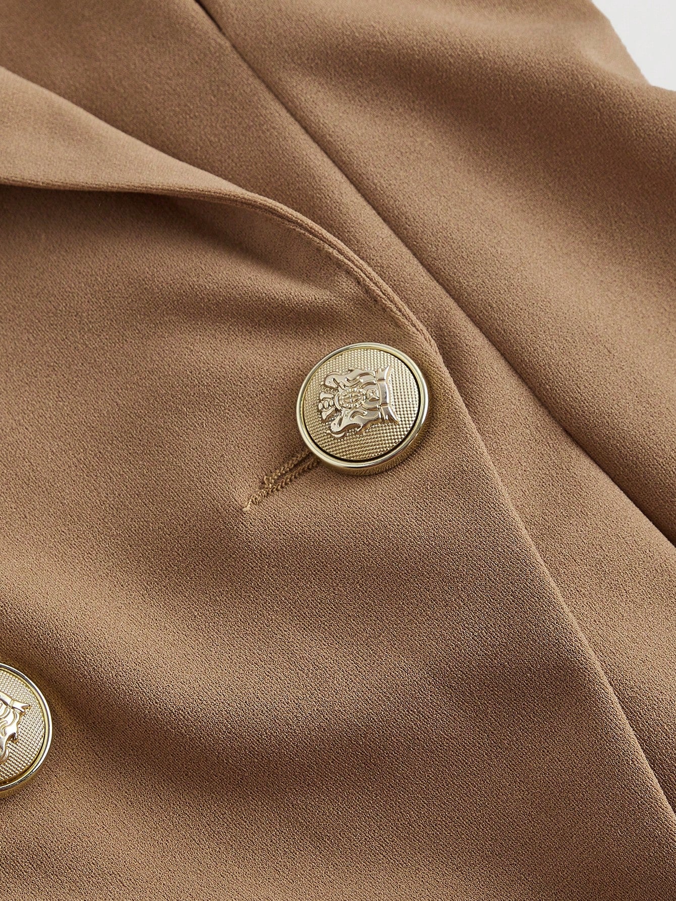 MOD Women 2 Pieces Set Brown Vintage Flared Sleeve Fitted Blazer & Straight Leg Pants, Holiday Women Outfits, Women Clothes, New Year, Classy Outfits, New Years