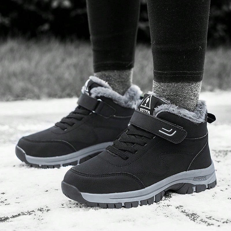 Women's Climbing Shoes Fashion Thermal Lined Sports Shoes Black Sports Shoes High-Top Shoes