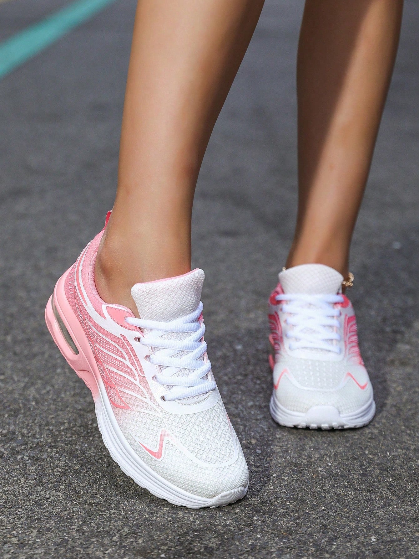 Women's Lightweight Shock-Absorbing Air Cushion Anti-Slip Sports Running Casual Shoes, Breathable Driving Sneakers For Autumn/Winter