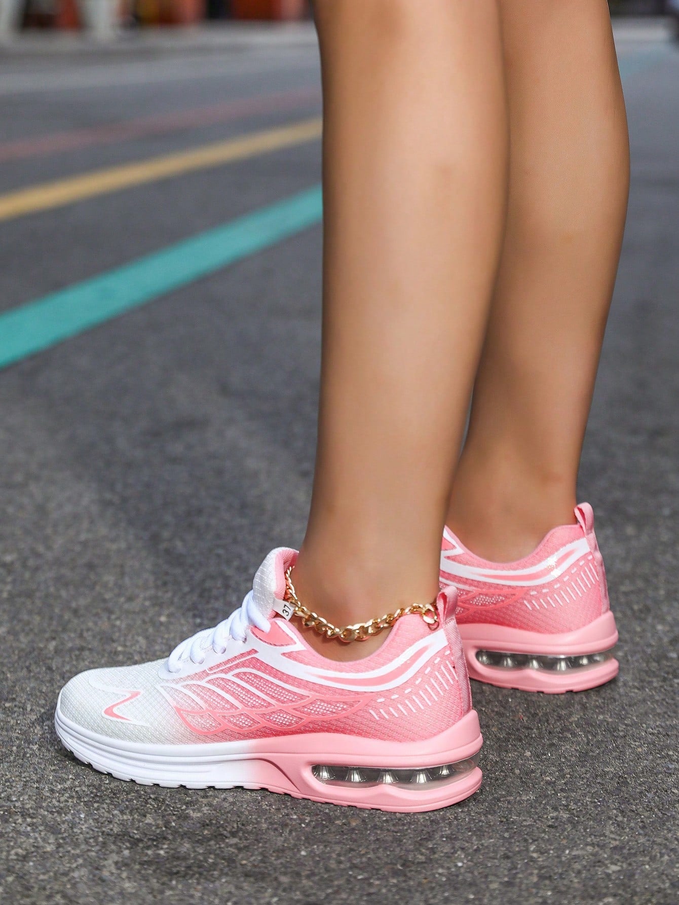 Women's Lightweight Shock-Absorbing Air Cushion Anti-Slip Sports Running Casual Shoes, Breathable Driving Sneakers For Autumn/Winter