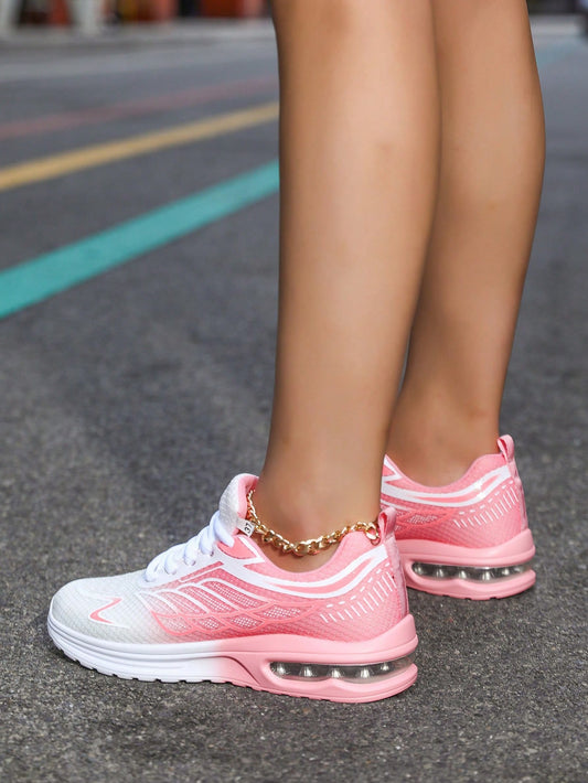 Women's Lightweight Shock-Absorbing Air Cushion Anti-Slip Sports Running Casual Shoes, Breathable Driving Sneakers For Autumn/Winter