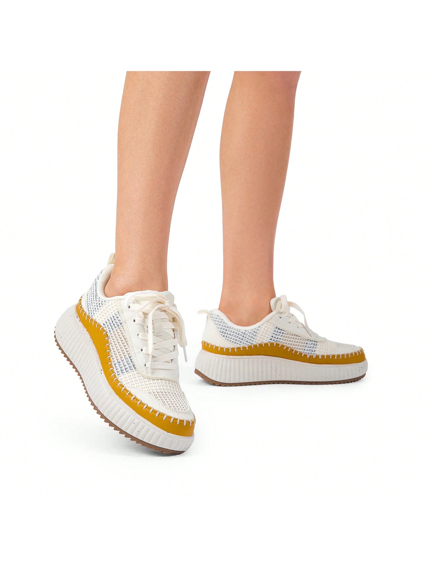 Women Chunky Sneakers Comfortable Casual Platform Fashion Suitable For Short Women Sport Style Trendy And Comfortable Vacation Outfits