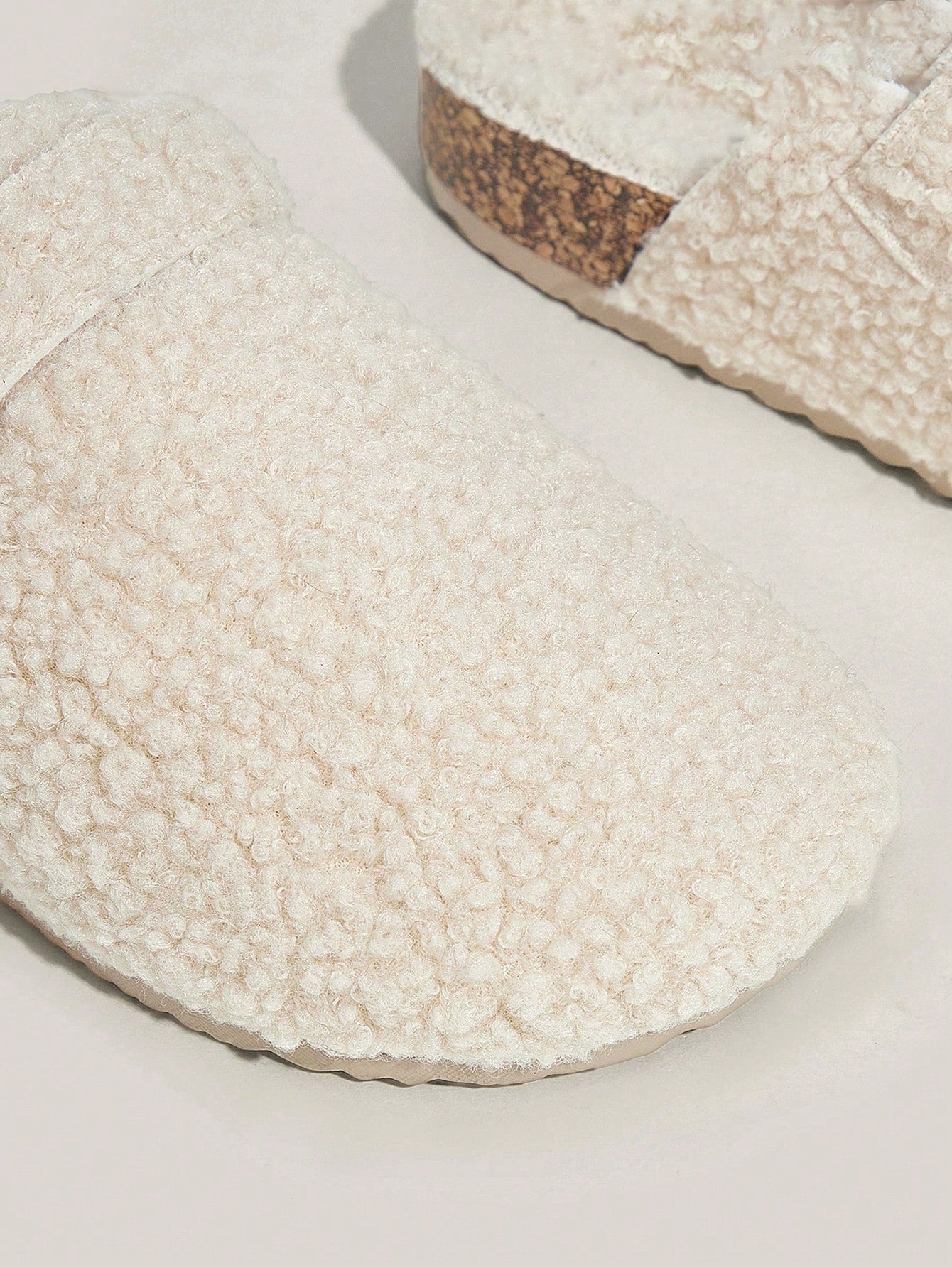 Solecia Women's Round Flat Apricot Toe Slip On Fluffy Slippers With Buckle Decor, Suitable For Indoor And Outdoor For Summer Vacation Shoes Summer Sale Back To School Shoes College Student Shoes Christmas Fall New Year Holiday