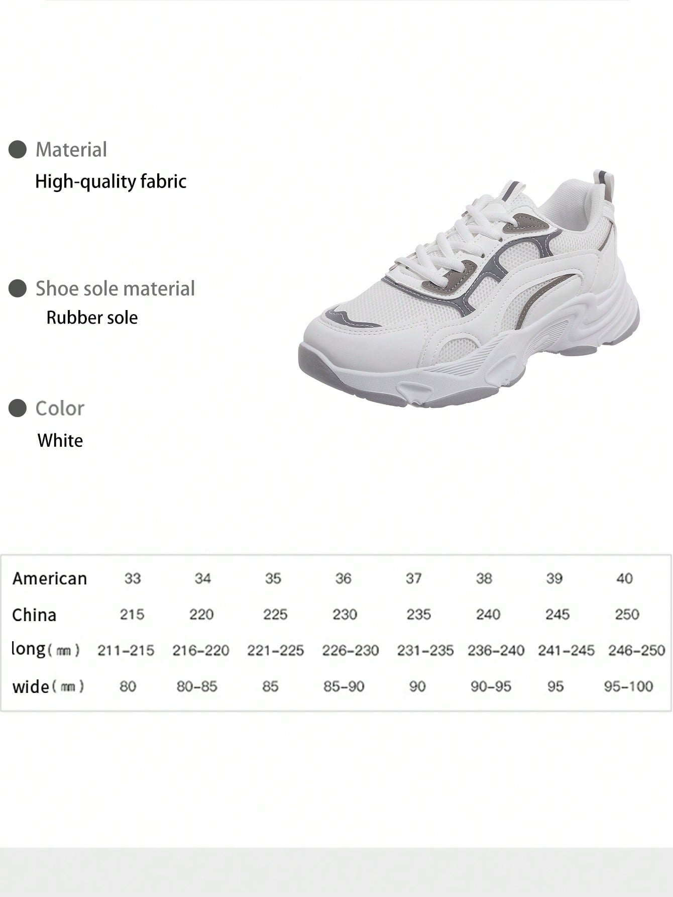 Women Round Toe Lace-Up Color Block Mesh Breathable Comfortable Fashionable Casual Thick Sole Sneakers, Versatile White Shoes For Women