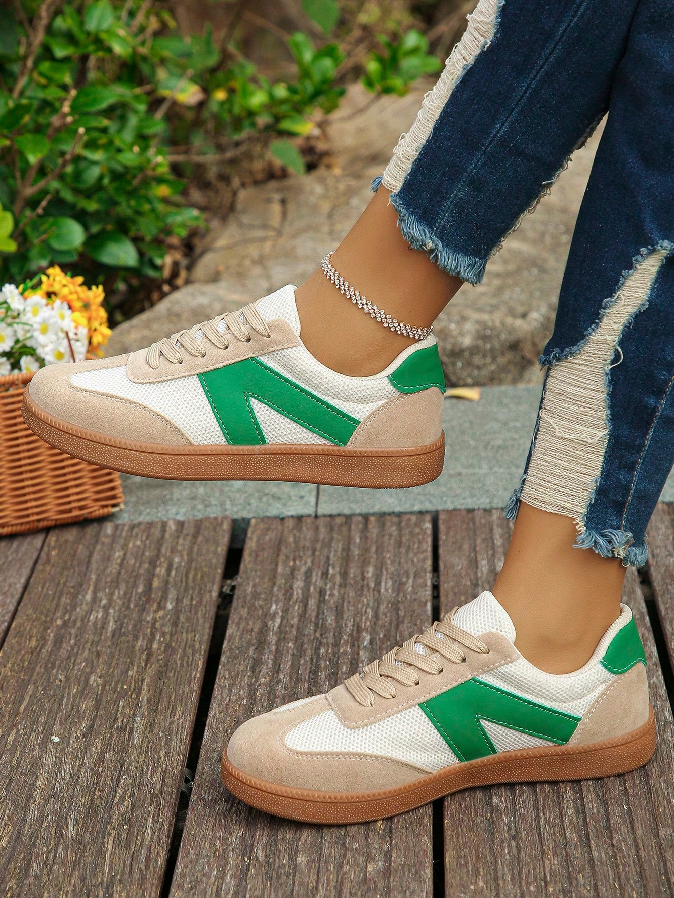 Women's Fashion Casual Lightweight Sneakers, Comfortable Flat Athletic Running Shoes For Party And Everyday Wear