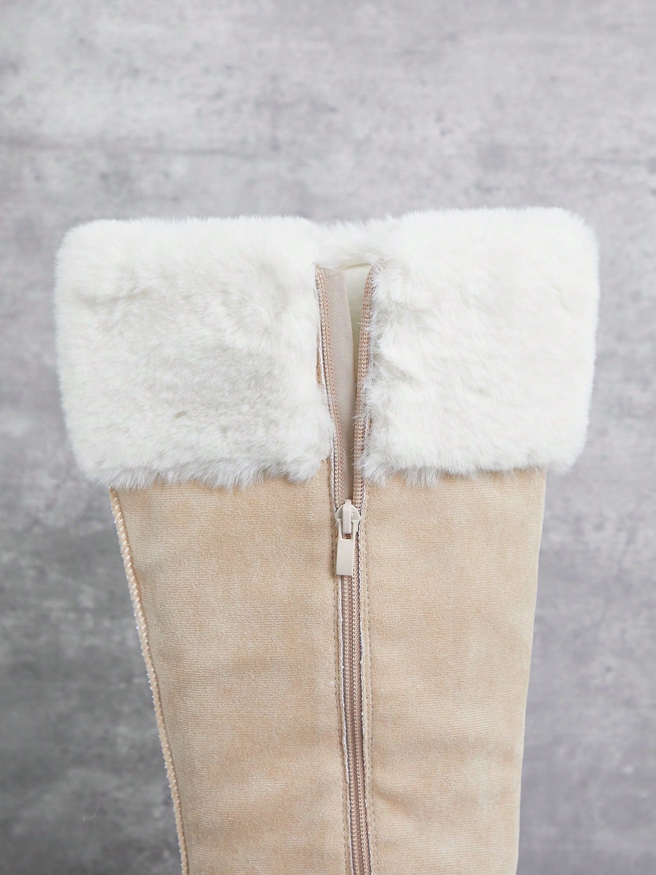 SHUZIA Women's Casual Slip-On Thick Platform Fluffy Thermal Lined Plush Collar Mid-Calf Cute Snow Boots New Year Holiday Valentine Gifts Summer Shoes