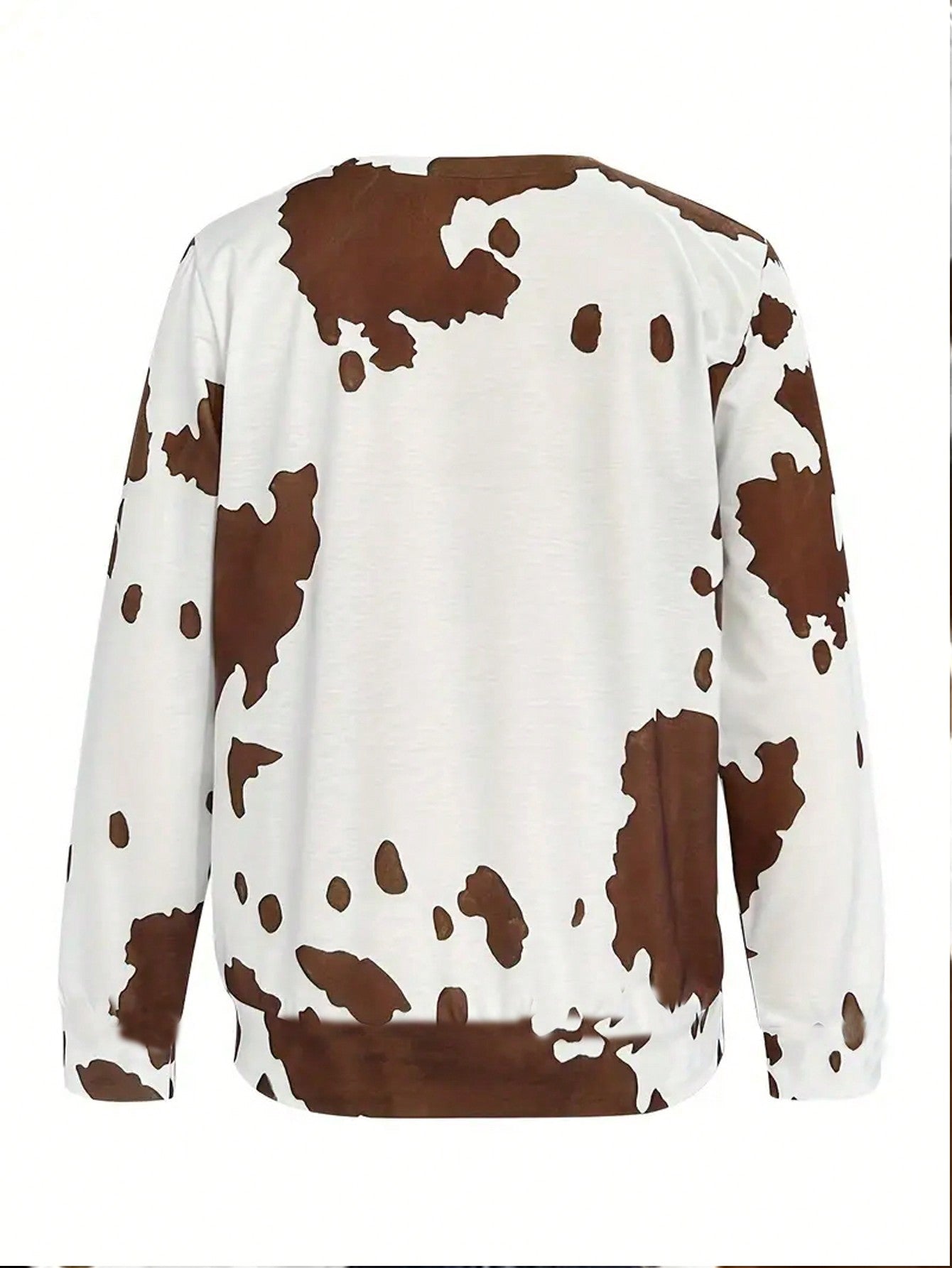 INAWLY Women Casual Milk Print Long Sleeve T-Shirt, Autumn