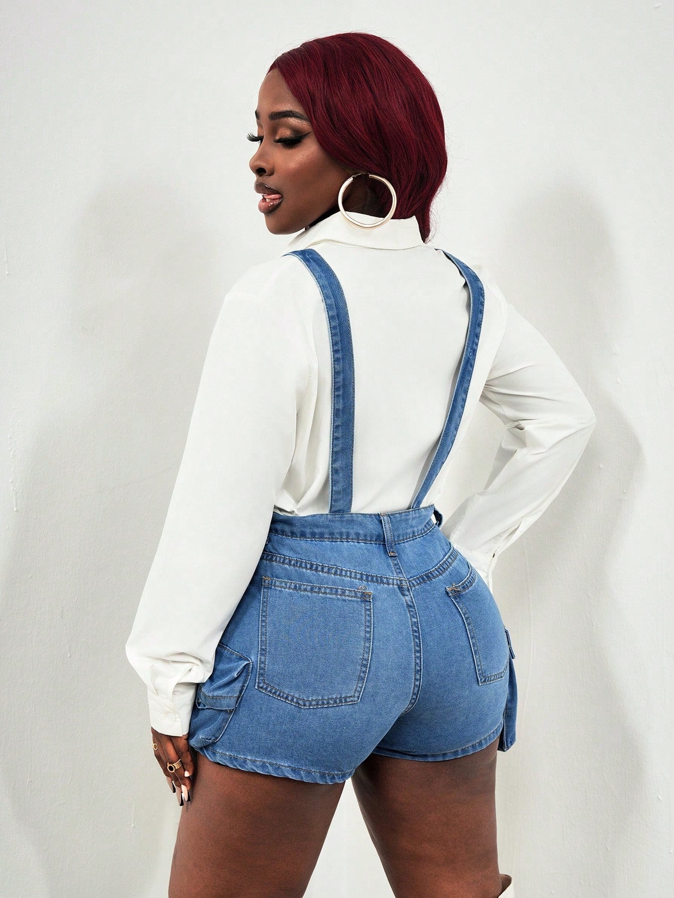 Slayr Women's Denim Overalls Bib Short Work Bag Jumpsuit Blue Summer Women Clothes One Piece Jumpsuit Women Jumpsuits