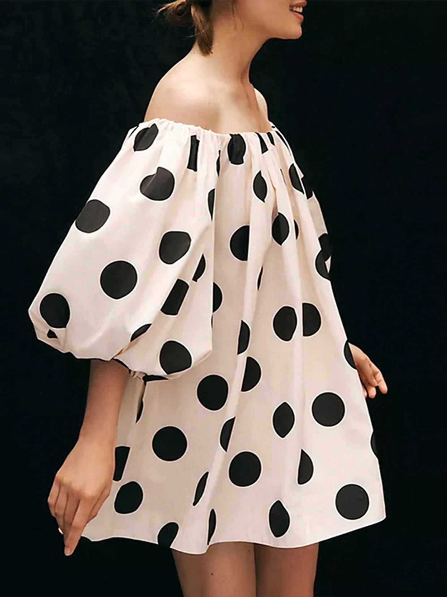 Women's Y2K Off Shoulder Puff Ruffle Trim Shirt Casual Loose Long Sleeve Tops Classy Oversized Summer Blouse Pleated Tunic For Daily Party Club Streetwear Fairycore