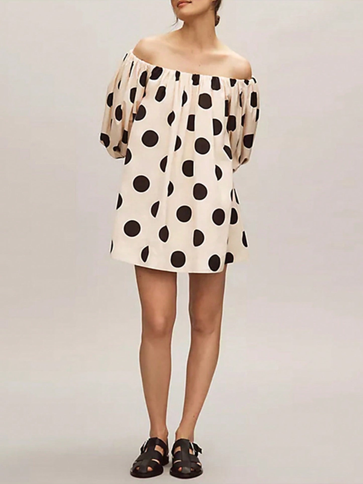 Women's Y2K Off Shoulder Puff Ruffle Trim Shirt Casual Loose Long Sleeve Tops Classy Oversized Summer Blouse Pleated Tunic For Daily Party Club Streetwear Fairycore