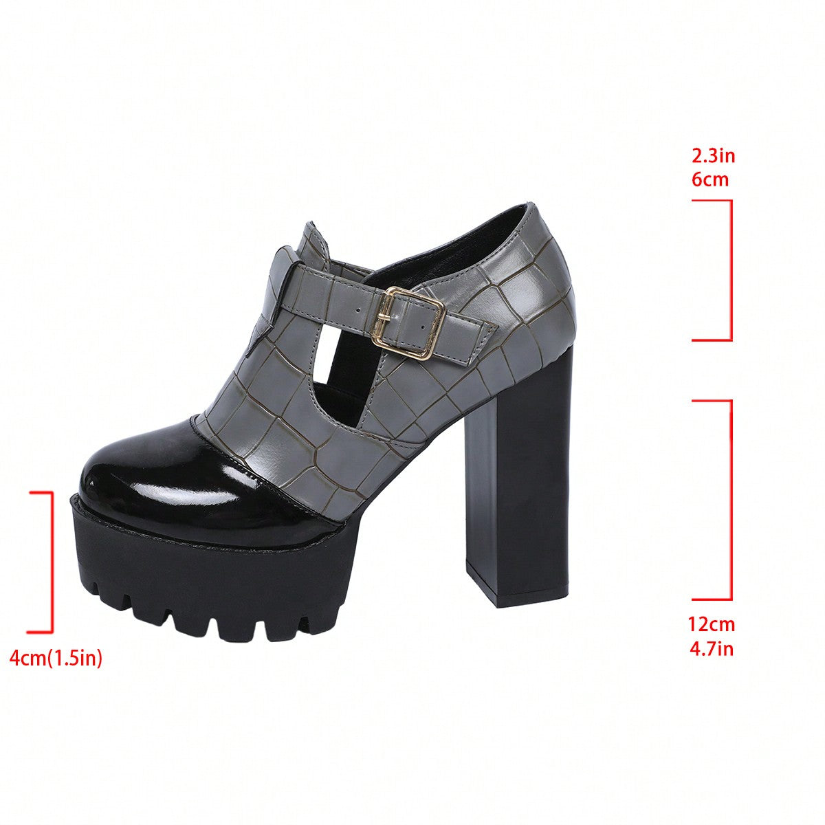 2025 New Arrivals Square Toe Thick Anti-Slip Platform High Heel Outdoor T-Stage Fashion Women Shoes