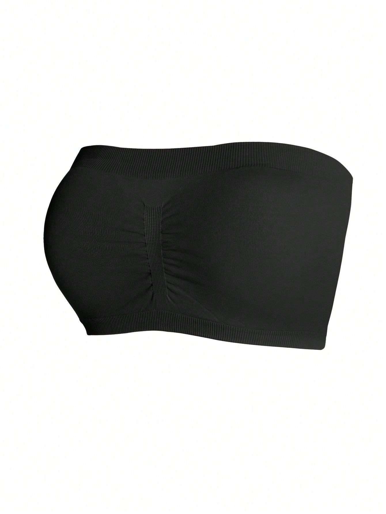 Underwear&Sleepwear Basics 3pcs Solid Ruched Tube Bra