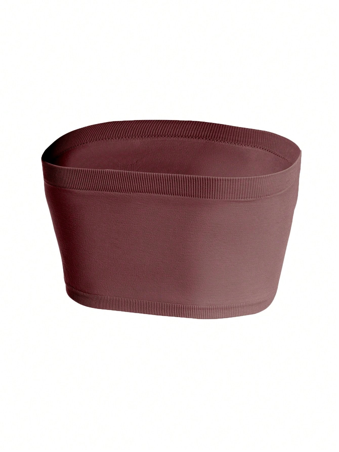 Underwear&Sleepwear Basics 3pcs Solid Ruched Tube Bra