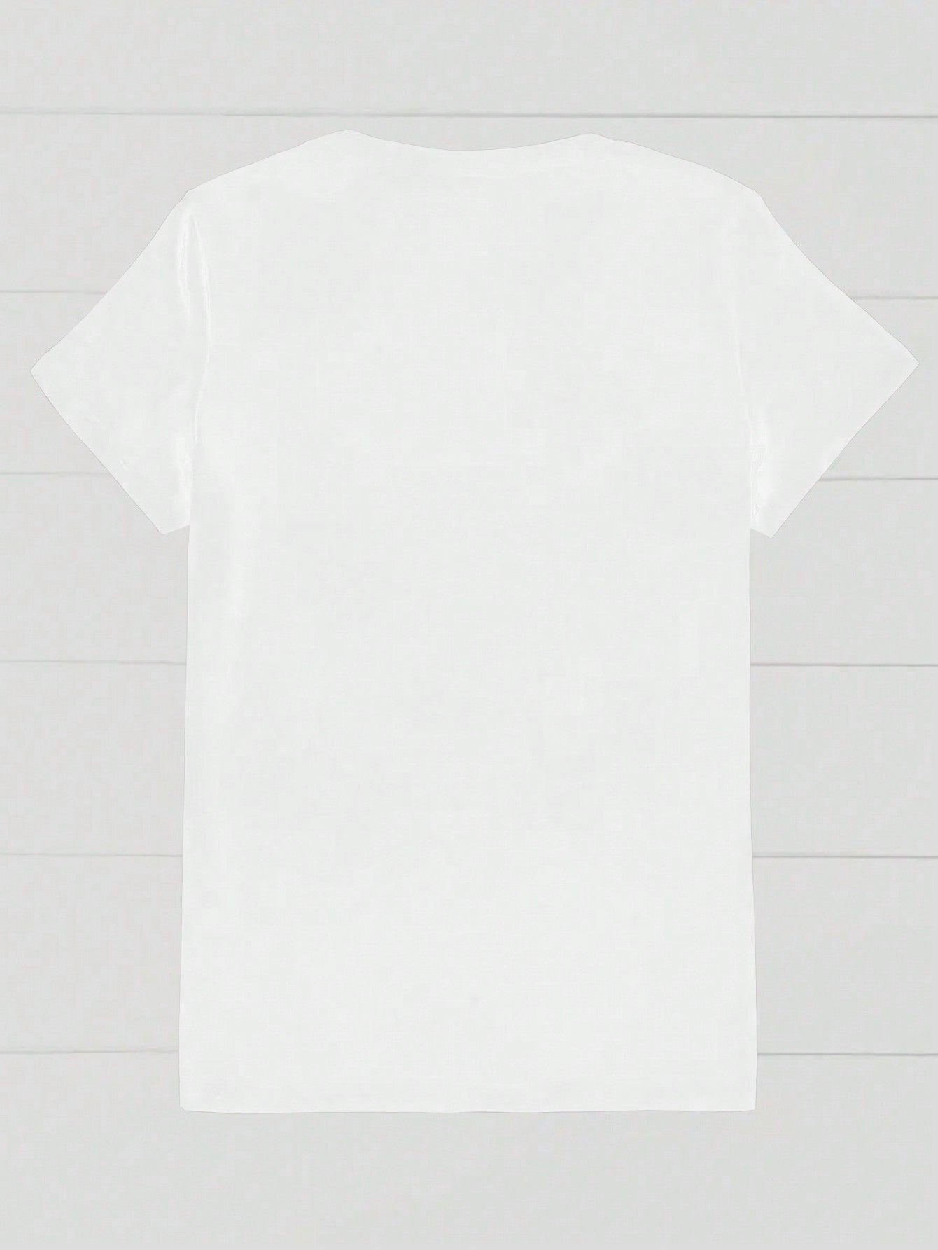 Slayr Women's Round Neck Short Sleeve Character Print Simple Casual Top, Daily Wear