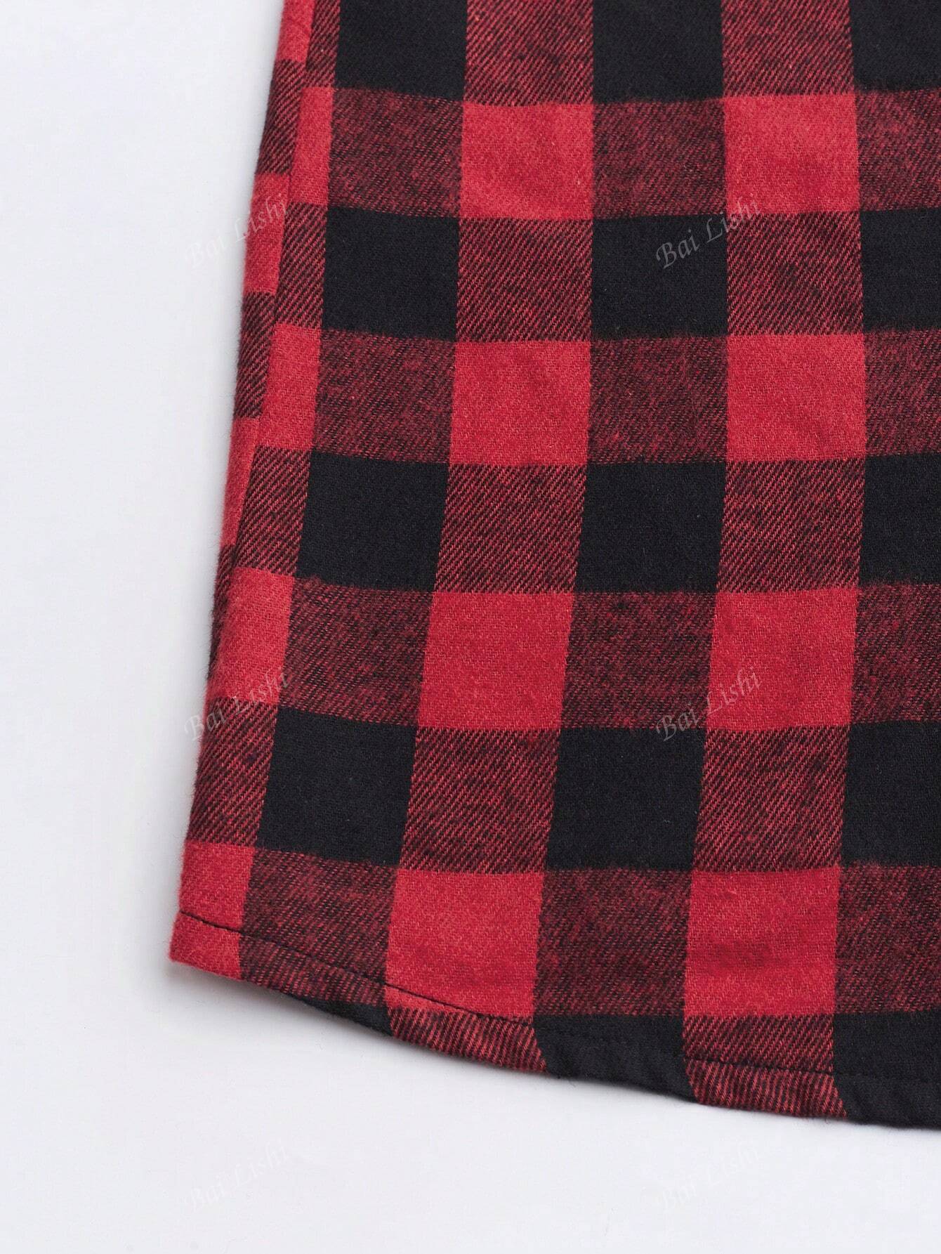 Ladies' Casual Commuting Plaid Front Button Up Shirt, Casual Long Sleeved Lapel Shirt, Suitable For Spring, Autumn, And Winter Wear