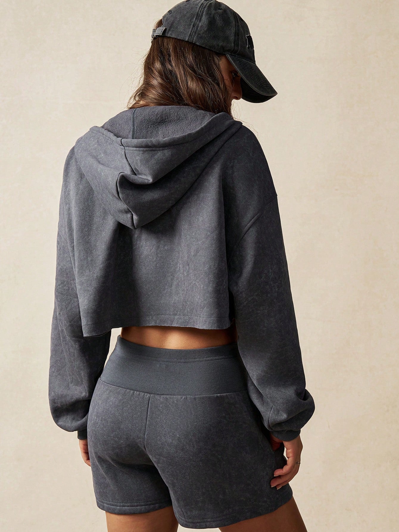 VARSITIE Women Hoodie With Shorts Thermal Lined Sweatsuit Set