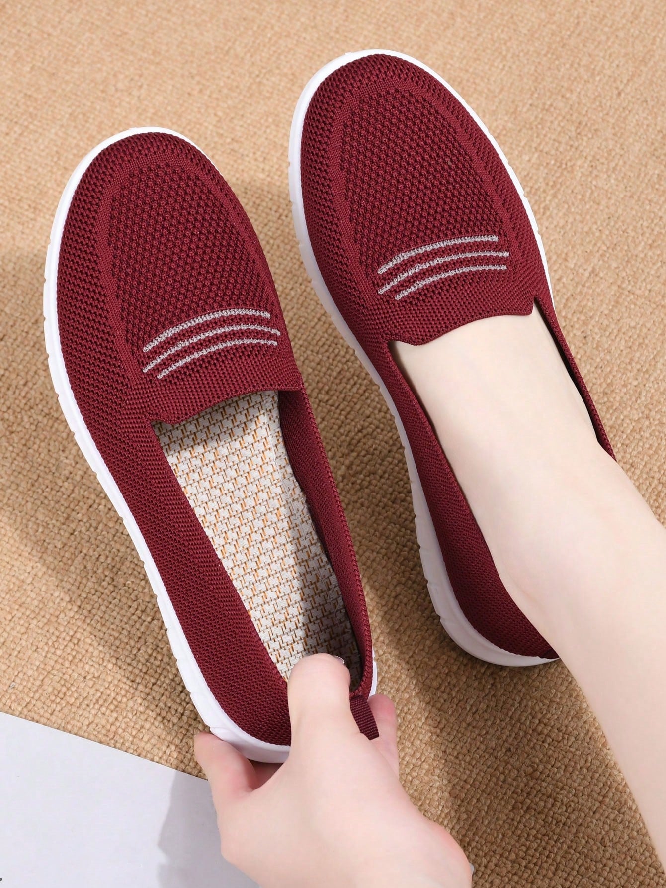 2024 New Spring & Fall Lightweight Women Shoes, Middle Aged Mother Shoes, Soft Non-Slip Breathable Flats, Comfortable Grandma Casual Loafers