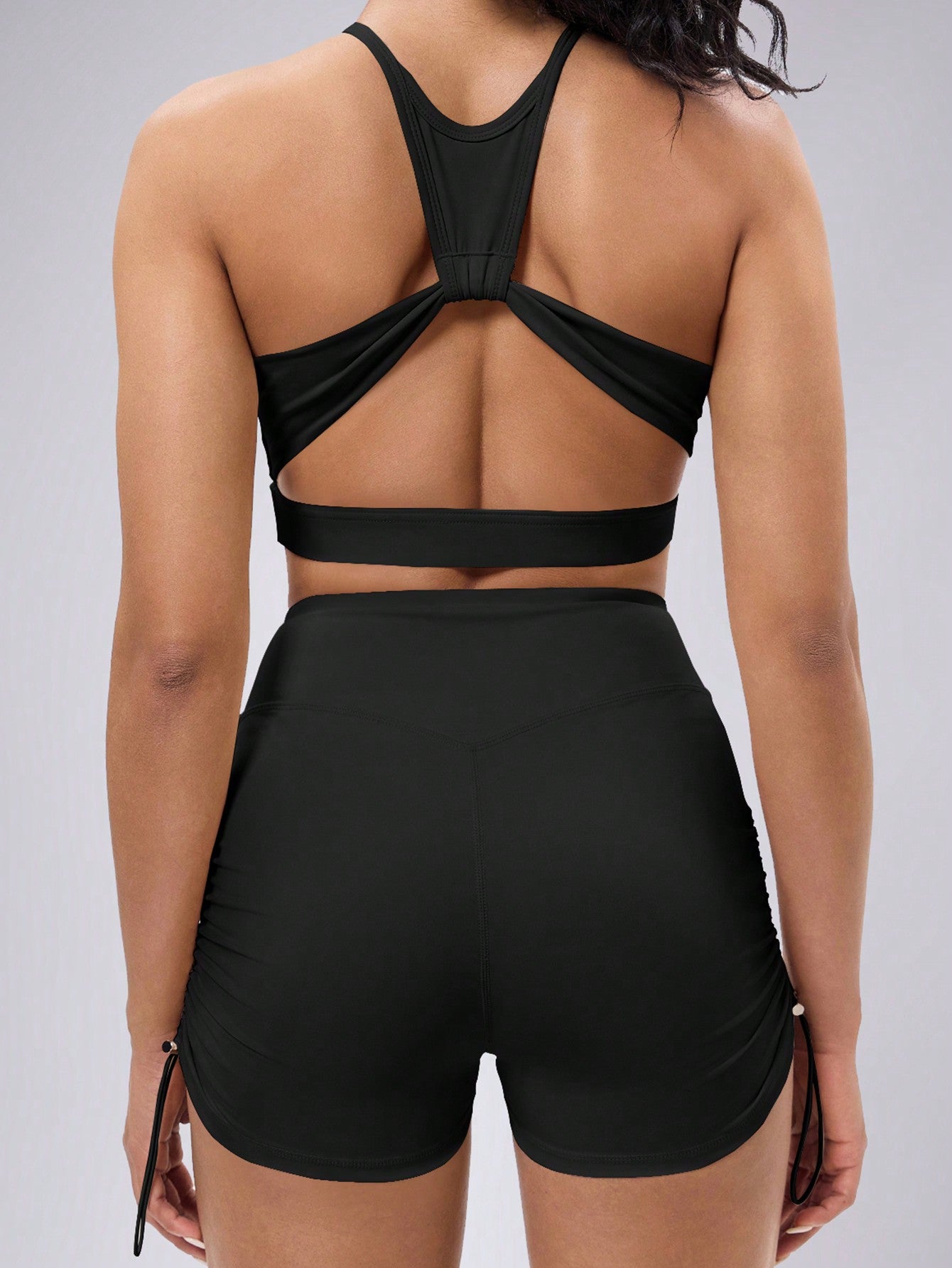 Libin Women's Suspender Drawstring Set, Women's Sportswear, Yoga Clothes, Fitness Clothes, Running Naked, Quick Drying Exercise Set, High Elasticity, Comfortable, Skin Friendly And Casual