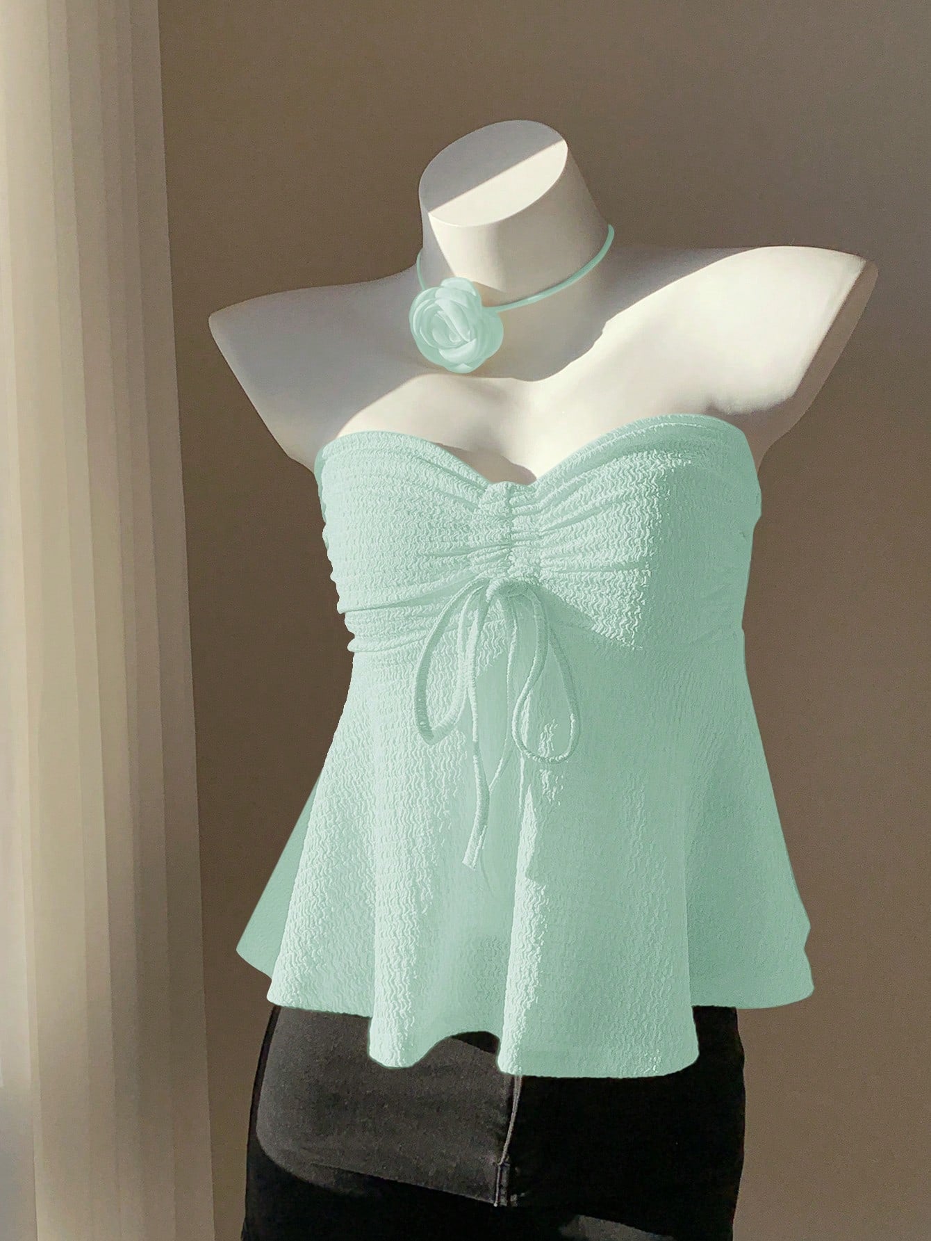 Comfortcana Drawstring Front Tube Top