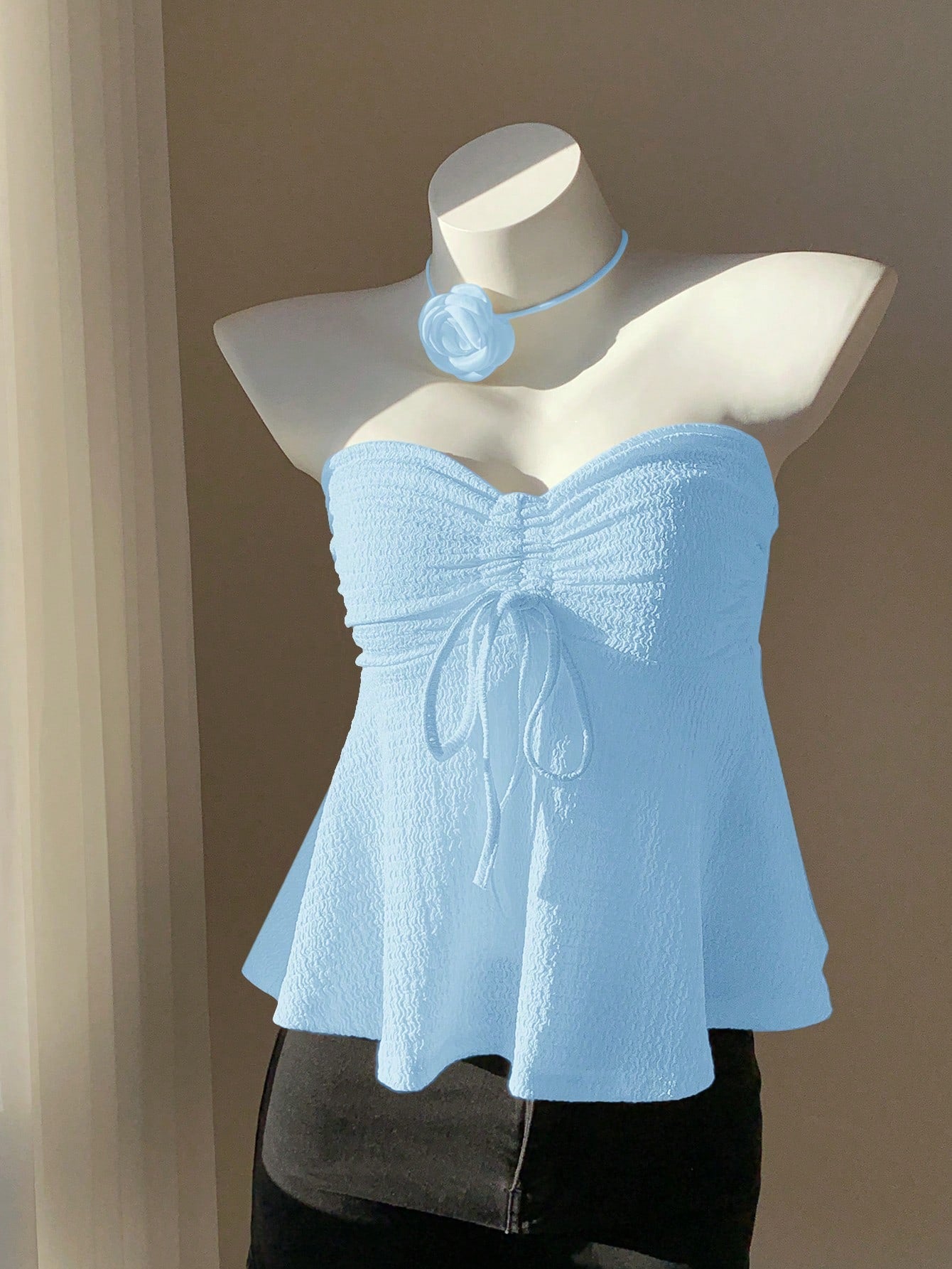 Comfortcana Drawstring Front Tube Top