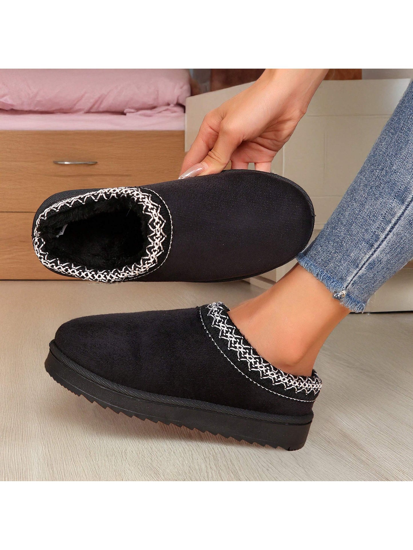 Women's Slip-On Platform Loafers With Chunky Heels For Casual Comfort