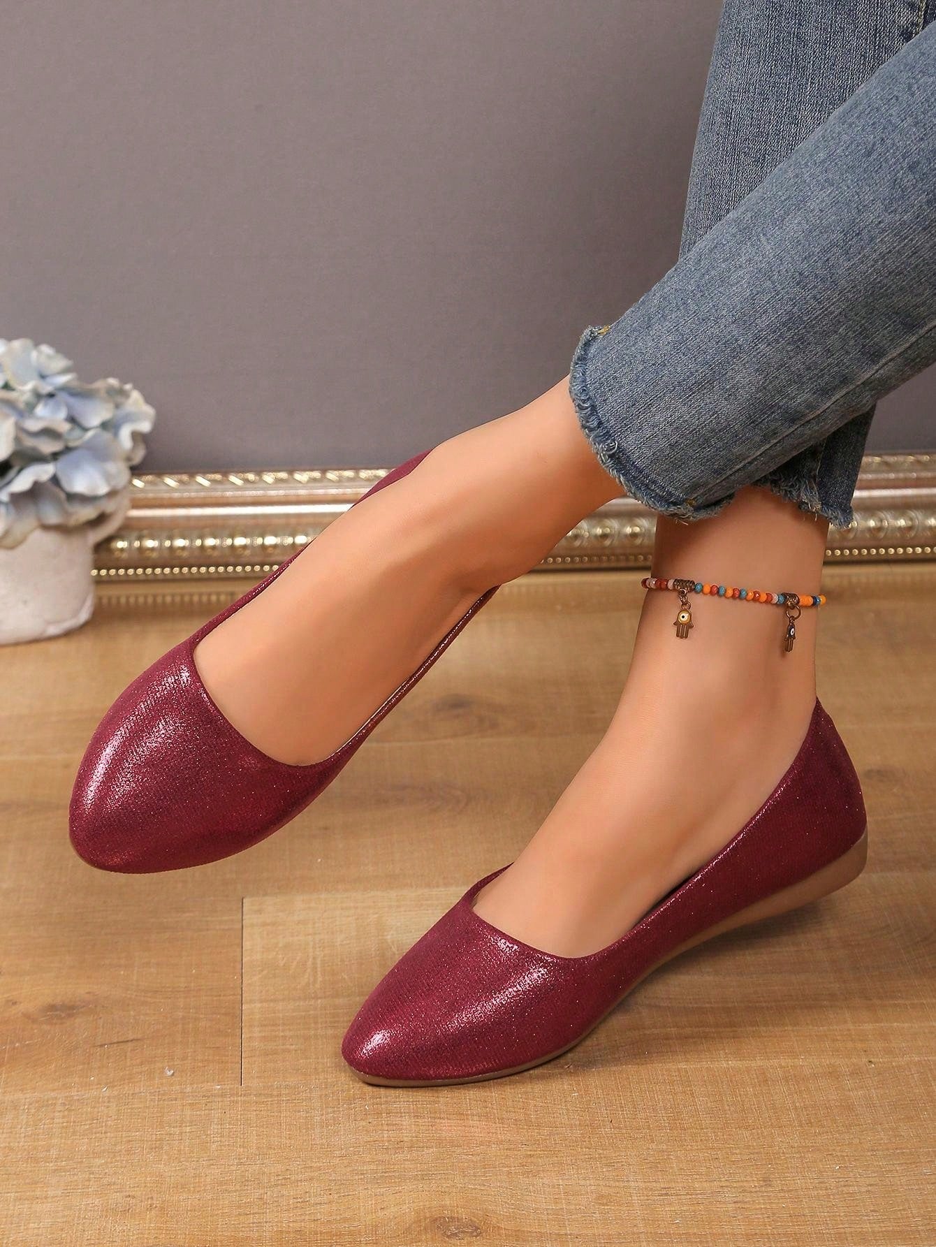 Women's Soft Bottom Flat Loafers, Versatile Casual Slip-On Work Shoes For Spring And Autumn