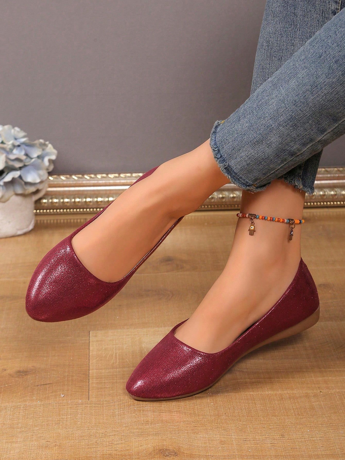 Women's Soft Bottom Flat Loafers, Versatile Casual Slip-On Work Shoes For Spring And Autumn