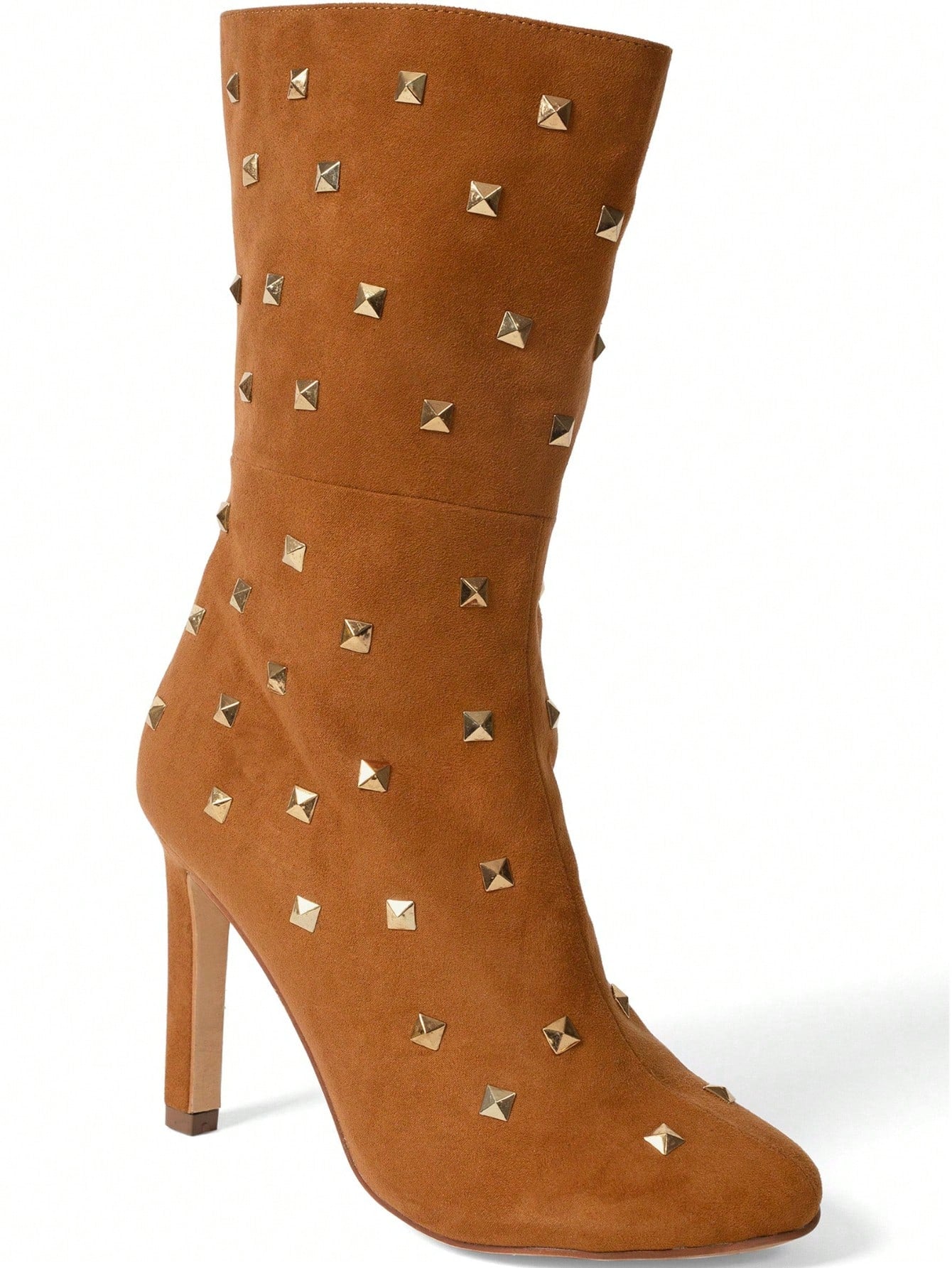 Faux Suede Studded Boots