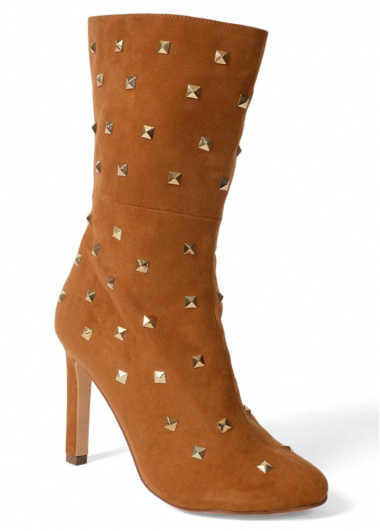 Faux Suede Studded Boots