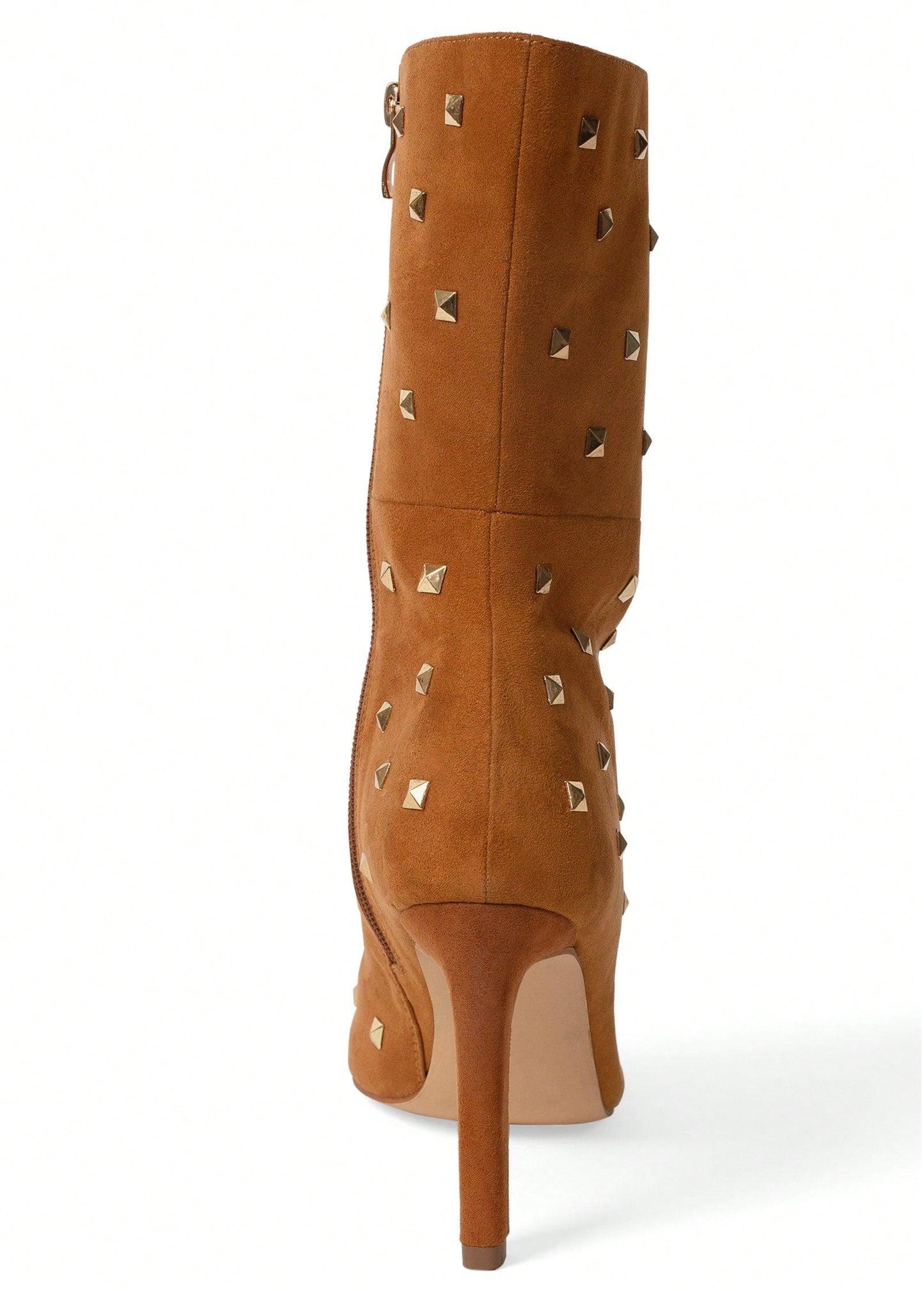 Faux Suede Studded Boots