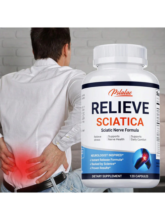 PSLALAE Relieve Sciatica - Pain Relief,R-ALA,Benfotiamine, Anti-Inflammatory - 120pcs